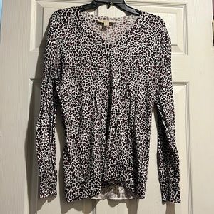 Michael Kors pink leopard print sweater